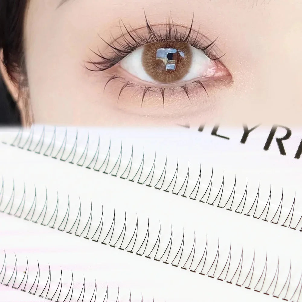 J Curl V-Shape Black Under Eyelashes – Natural Soft Manga Bottom Lash Clusters