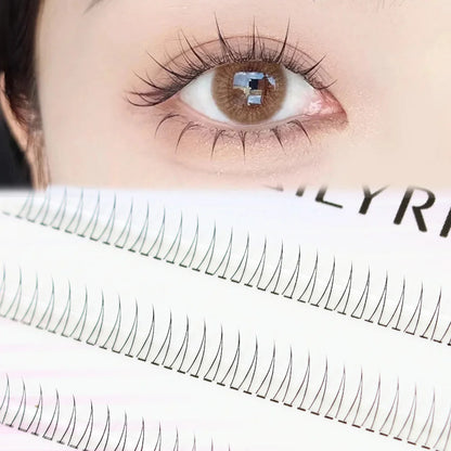 J Curl V-Shape Black Under Eyelashes – Natural Soft Manga Bottom Lash Clusters