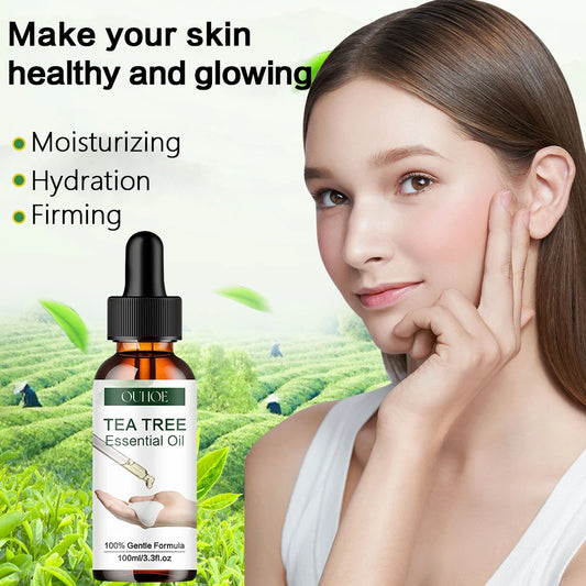 Tea Tree Essential Oil – Natural, Pure & Moisturizing Oil for Face, Body & Hair Care | Aromatherapy & Skin Repair