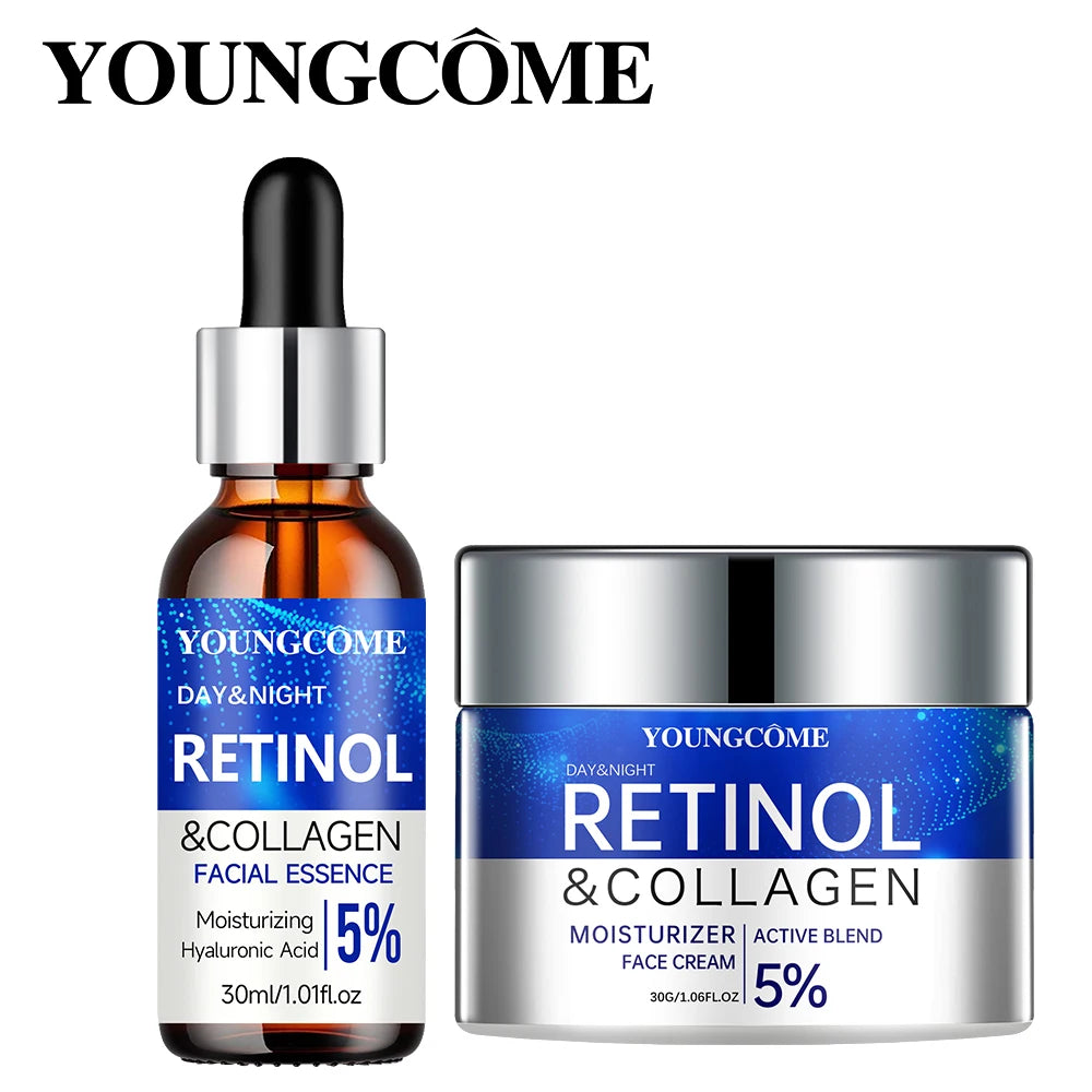 Retinol Cream & Serum Combo Set – Anti-Wrinkle, Skin Repair & Elasticity Booster