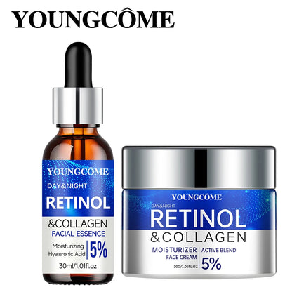 Retinol Cream & Serum Combo Set – Anti-Wrinkle, Skin Repair & Elasticity Booster