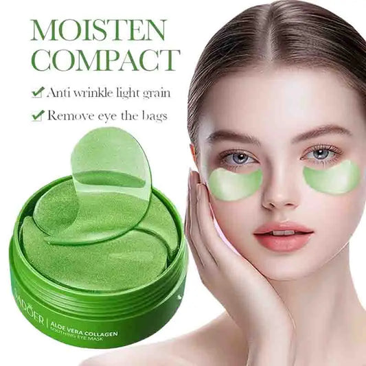 Aloe Vera Collagen Eye Mask – 60pcs Anti-Dark Circles & Moisturizing Eye Patches