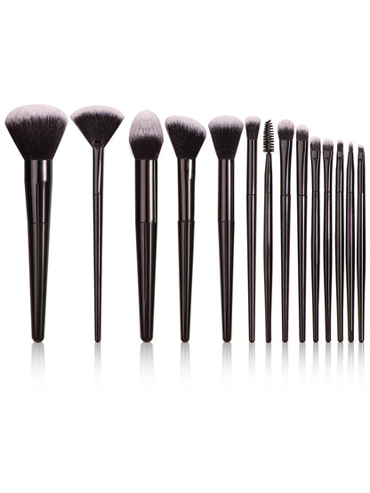 Black Professional Makeup Brush Set – Soft Foundation, Blush & Eyeshadow Brushes