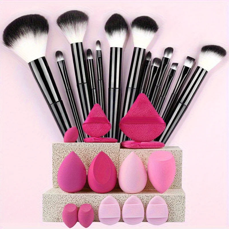 8-29Pcs Professional Makeup Brush Kit – Soft Eyeshadow & Foundation Brushes
