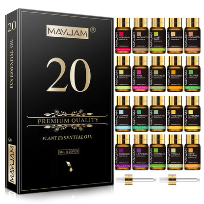 MAYJAM 20pcs Essential Oils Gift Set – Pure Natural Aromatherapy Kit