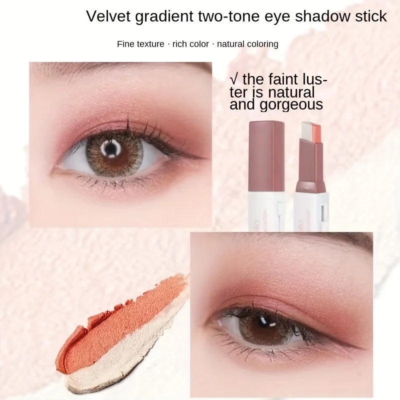 Two-Color Gradient Eyeshadow Stick – 3D Natural Long-Lasting Makeup
