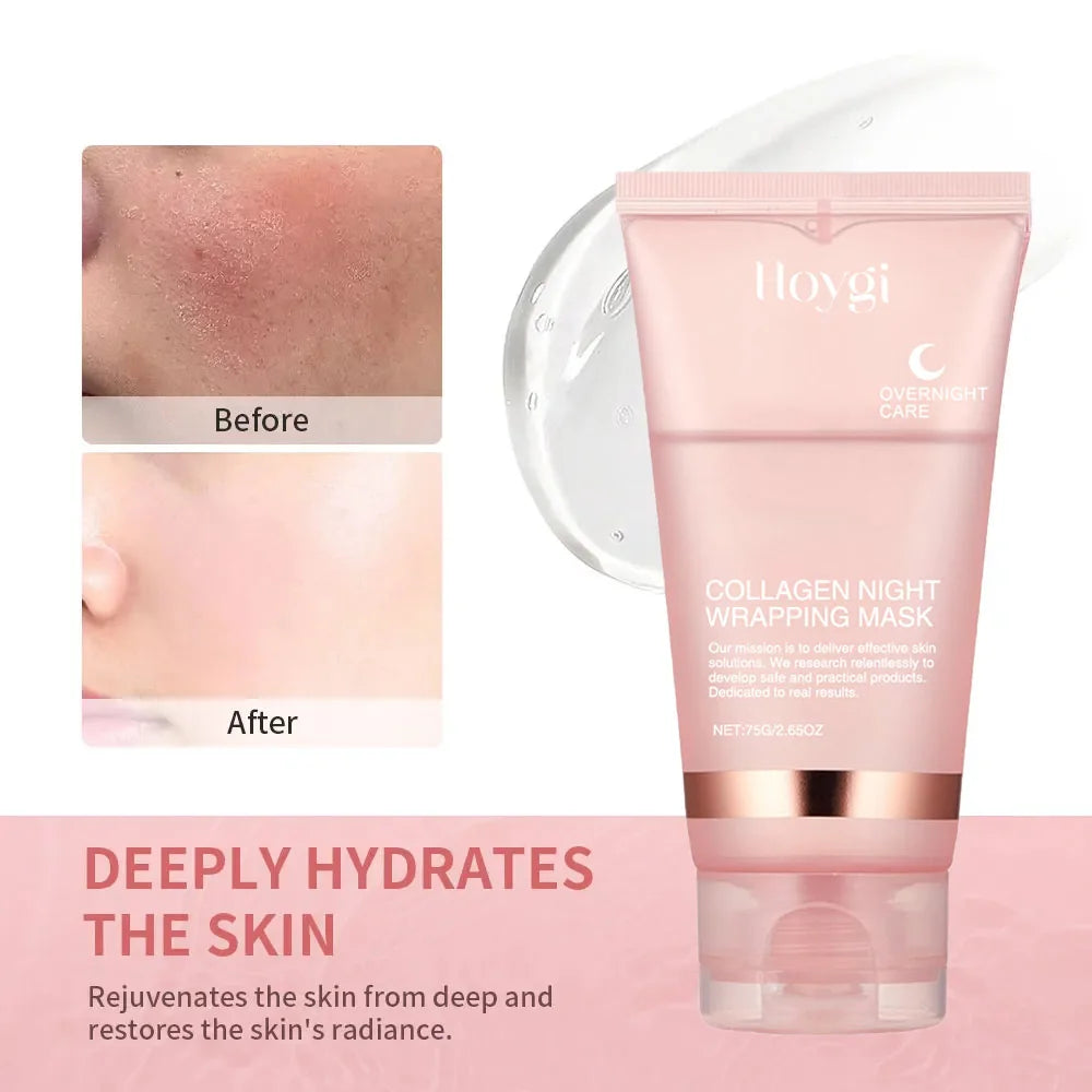 Collagen Overnight Peel-Off Facial Mask Set – Deep Hydration Night Care Korean Mask