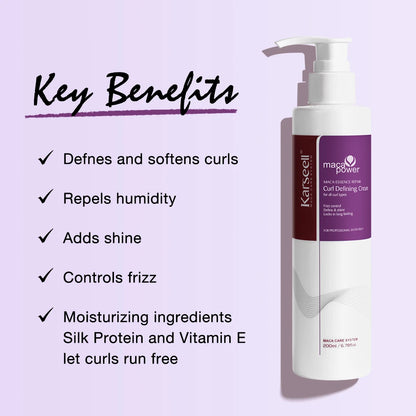 Karseell Curling Perfection Curl-Defining Cream – Smooth & Define Curls, Anti-Frizz Cream for All Curl Types