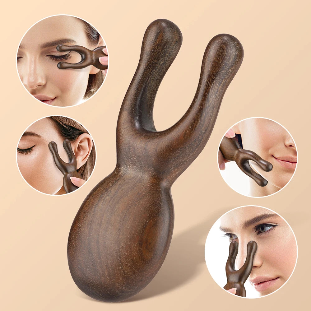 Sandalwood Facial Lifting Meridian Comb – Gua Sha Massager
