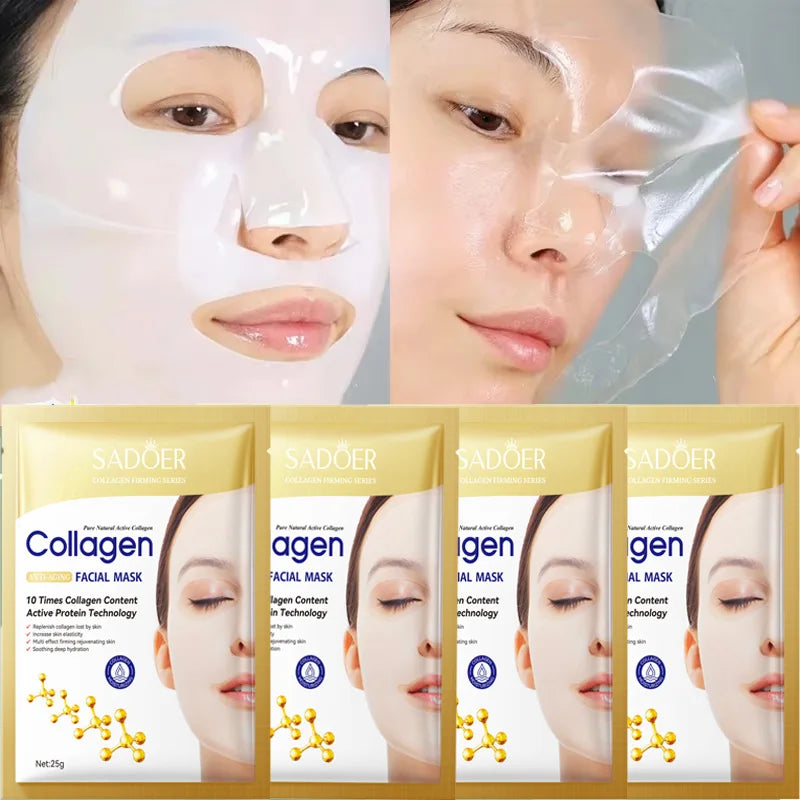 Collagen Facial Mask – Anti-Wrinkle & Moisturizing Skin Care (10PCS)
