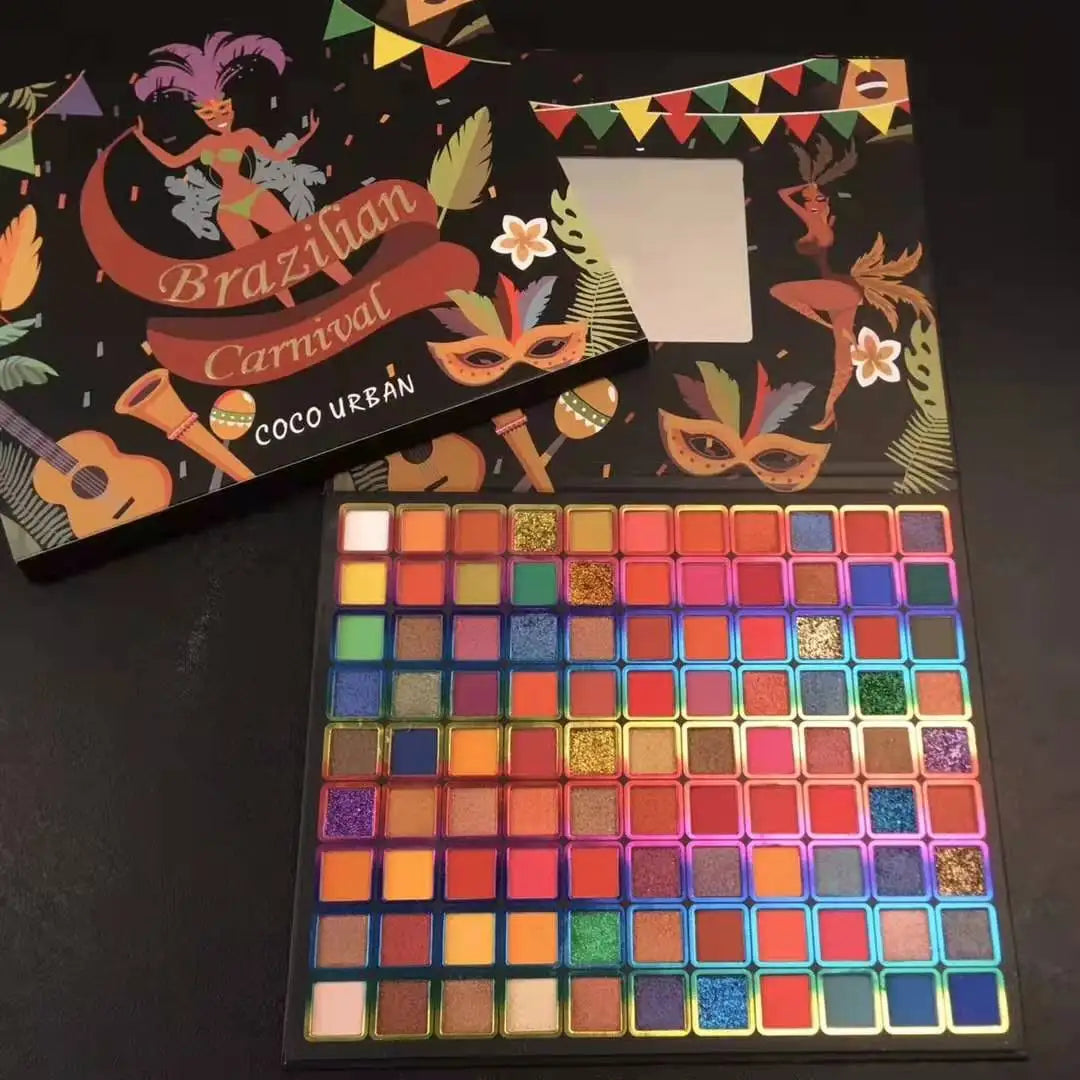 Boutique 96-Color Eyeshadow Palette – Shimmer, Matte & Neon Stage Colors