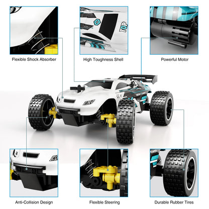 RC Cars Remote Control Car for Kids, 1:18 Scale 20 KM/H 2WD Offroad Buggy, 2.4GHz RC Racing Car with 50-Min Playtime, Toys Gifts