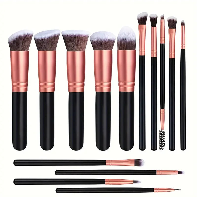 14PCS Soft Fluffy Makeup Brush Set – Foundation, Blush & Eyeshadow
