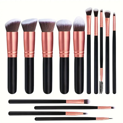 14PCS Soft Fluffy Makeup Brush Set – Foundation, Blush & Eyeshadow
