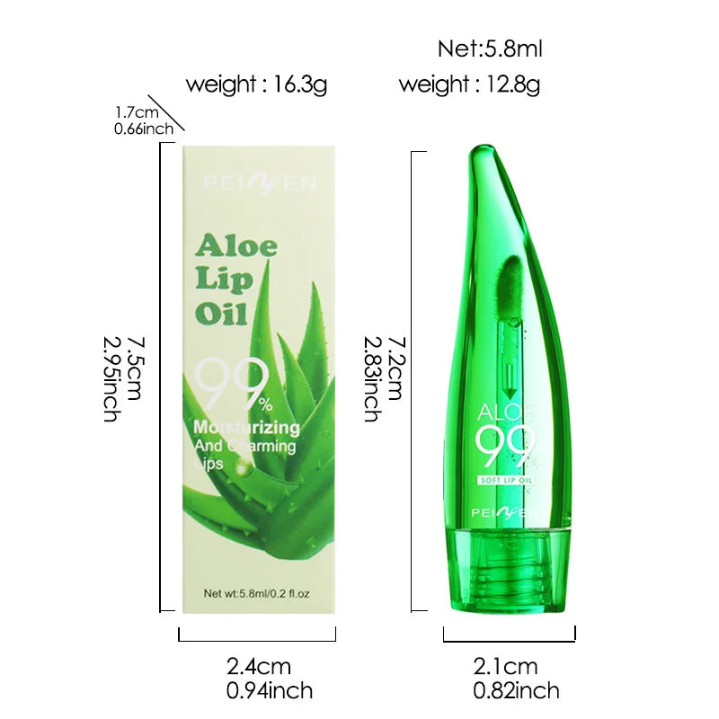 99% Aloe Vera Color Changing Lip Balm – Long-Lasting Moisture & Transparent Lip Care