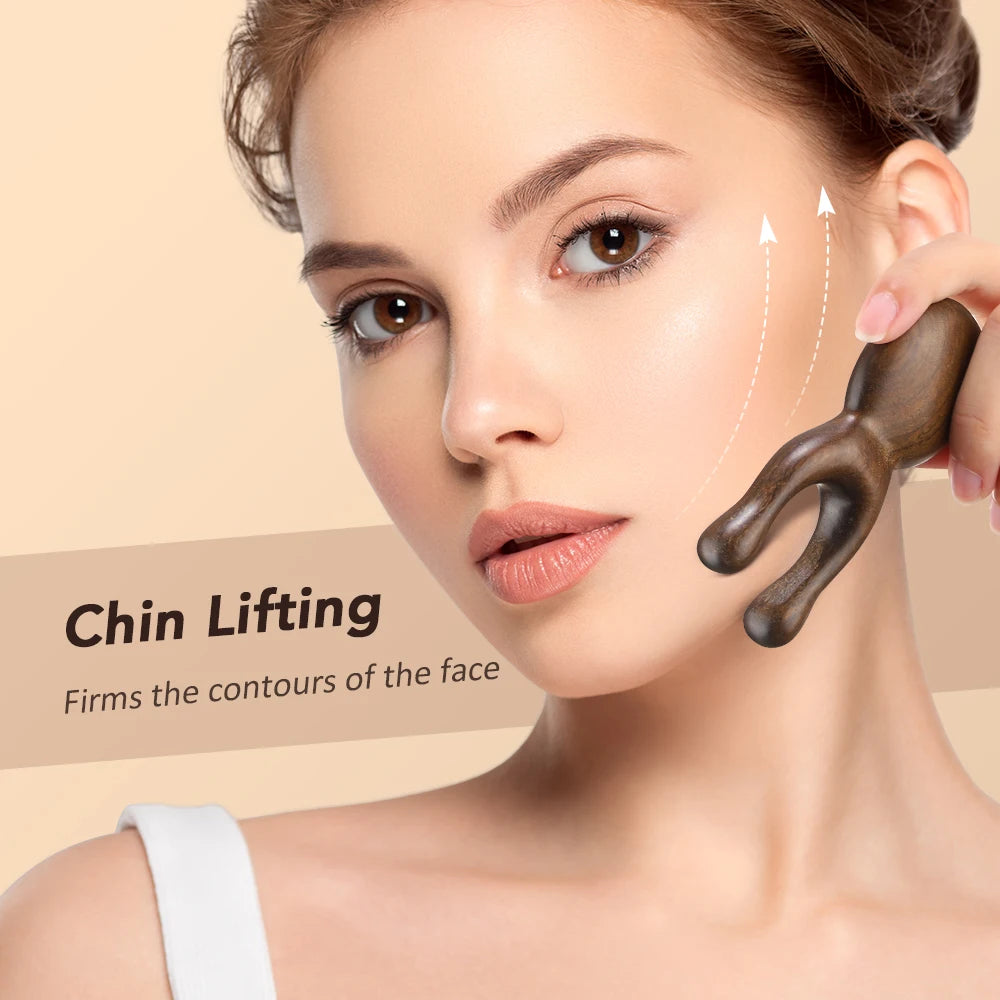 Sandalwood Facial Lifting Meridian Comb – Gua Sha Massager