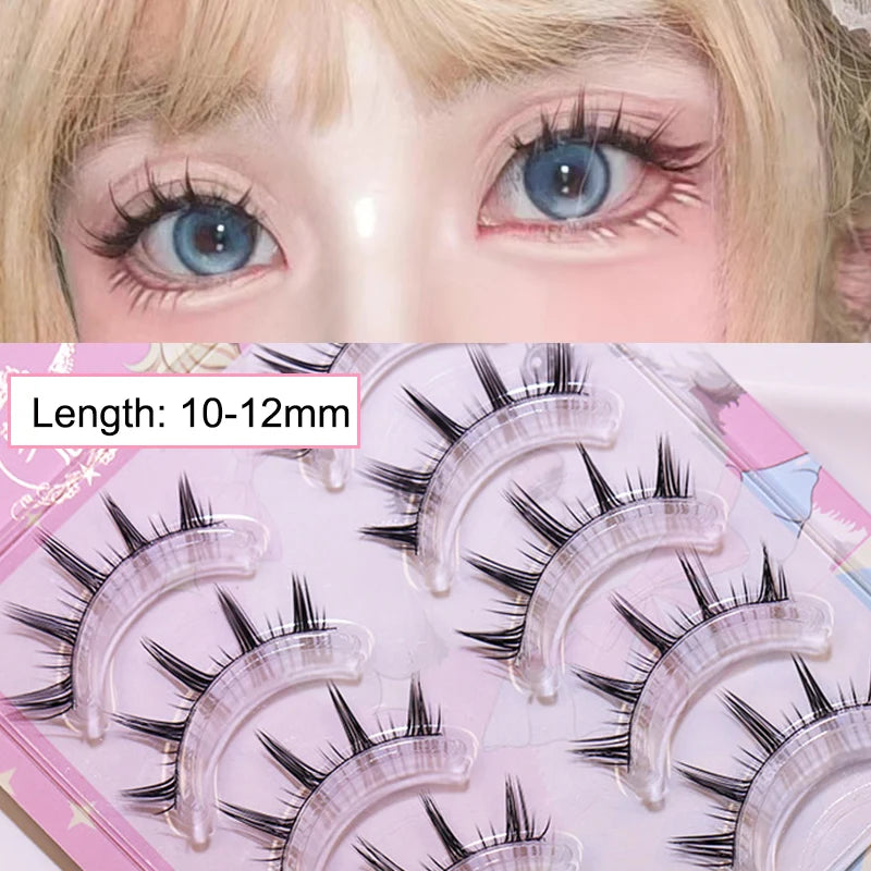 New Doll Cat Eye False Eyelashes – Handmade Manga Anime Lash Extensions