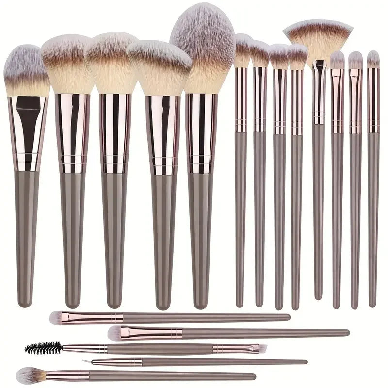 3-20PCS Makeup Brush Set – Eyeshadow, Foundation & Blush with Storage Box