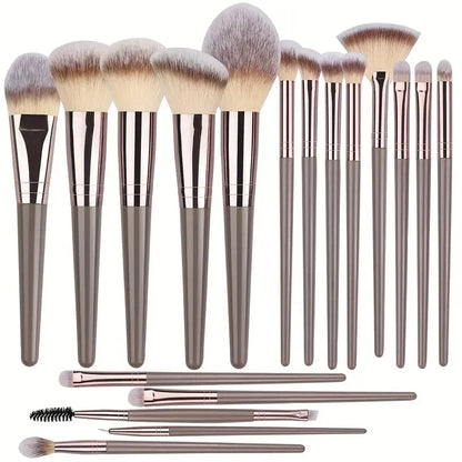 3-20PCS Makeup Brush Set – Eyeshadow, Foundation & Blush with Storage Box