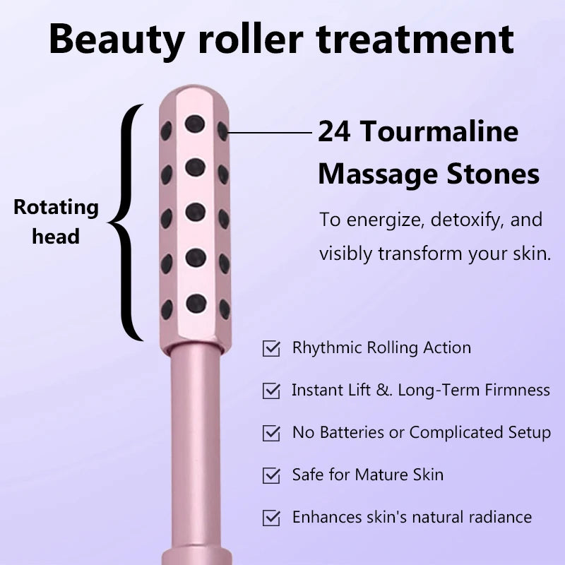 24 Germanium Face Massage Roller – Acupoint Gua Sha Beauty Tool