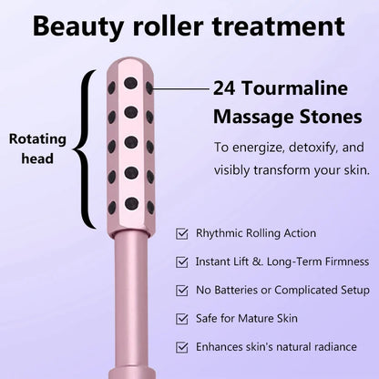 24 Germanium Face Massage Roller – Acupoint Gua Sha Beauty Tool