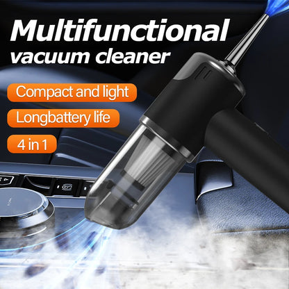 Car and home dual-purpose cordless vacuum cleaner, 3-in-1 rechargeable powerful handheld vacuum cleaner, 2000*2 battery