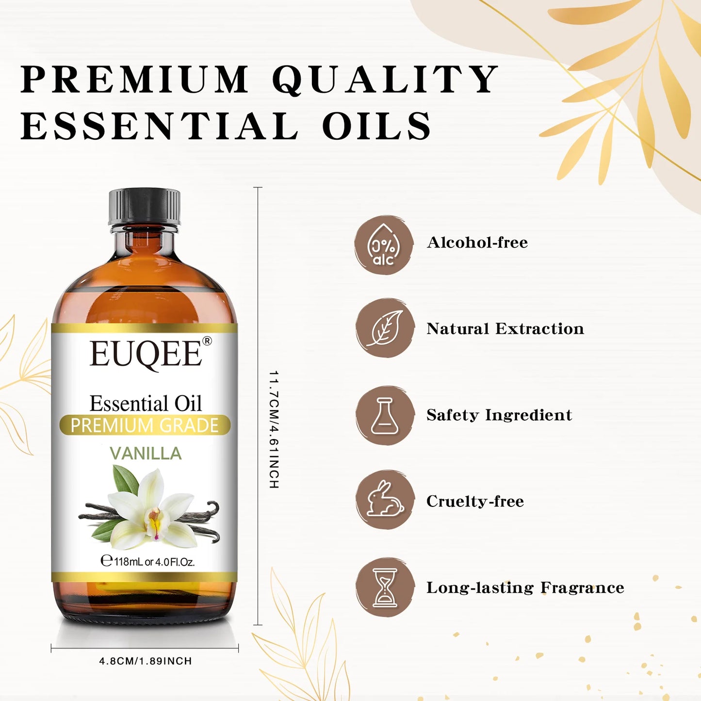 EUQEE 4oz Essential Oil – Aromatherapy, Diffuser & Candle Making