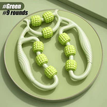 Leg Massager Roller – 12-Wheel Full Body Manual Massager