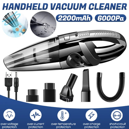 Wireless Handheld Vacuum Cleaner USB Charging Car Vacuum Cleaner Portable Wet&Dry Handheld strong Suction Cordless 12000pa