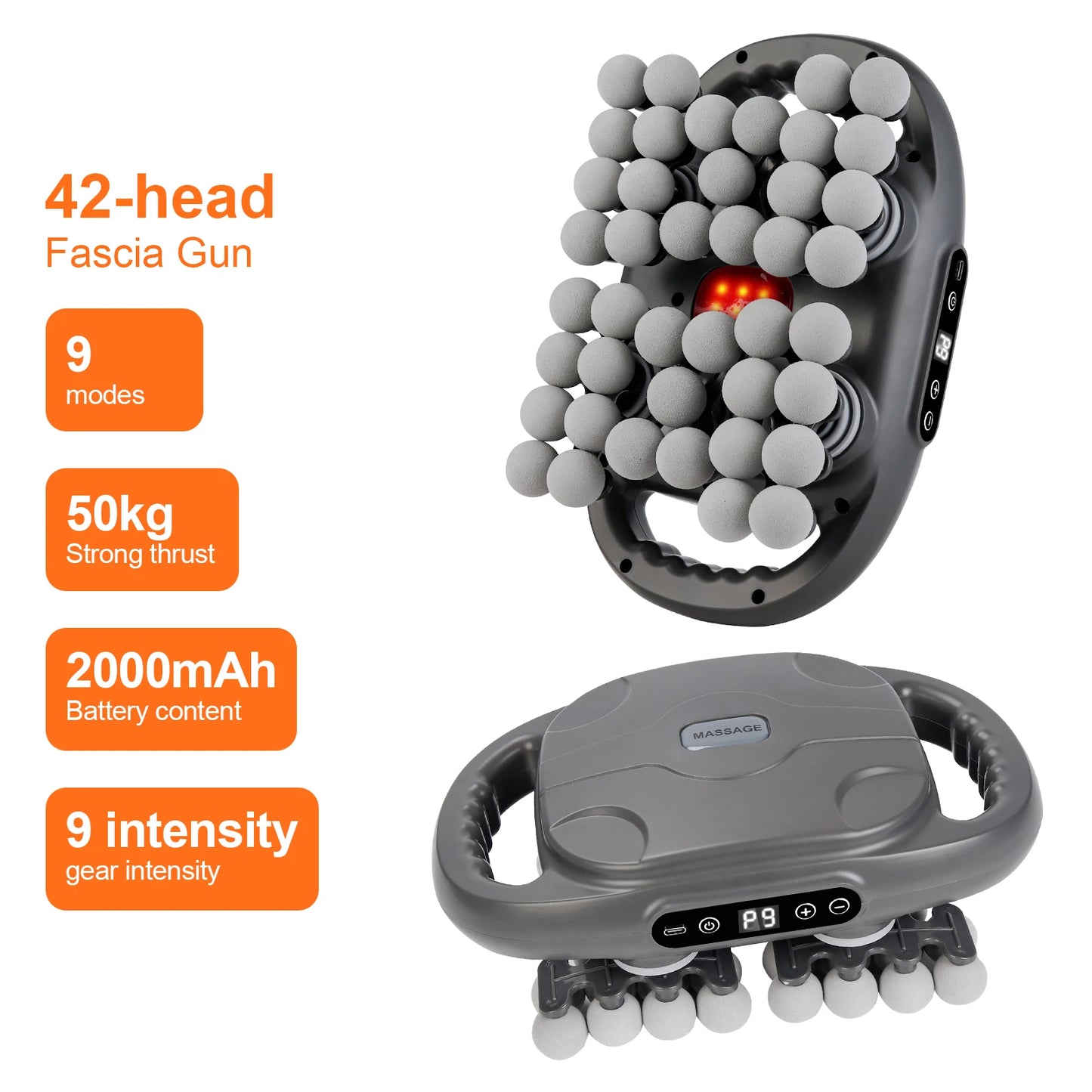 22-Head Fascia Gun – High Frequency Vibration Massage Gun