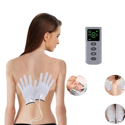 TENS/EMS Massage Gloves – 4 Modes Hand & Palm Muscle Stimulator