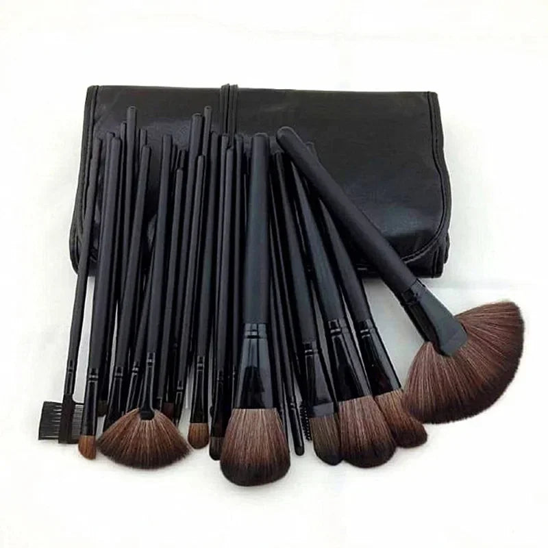 24-Pcs Professional Makeup Brush Set – Foundation, Eyeshadow & Eyebrow