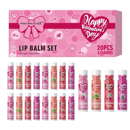 20PCS Luxury Lip Balm Set – Hydrating & Glossy for Dry Lips