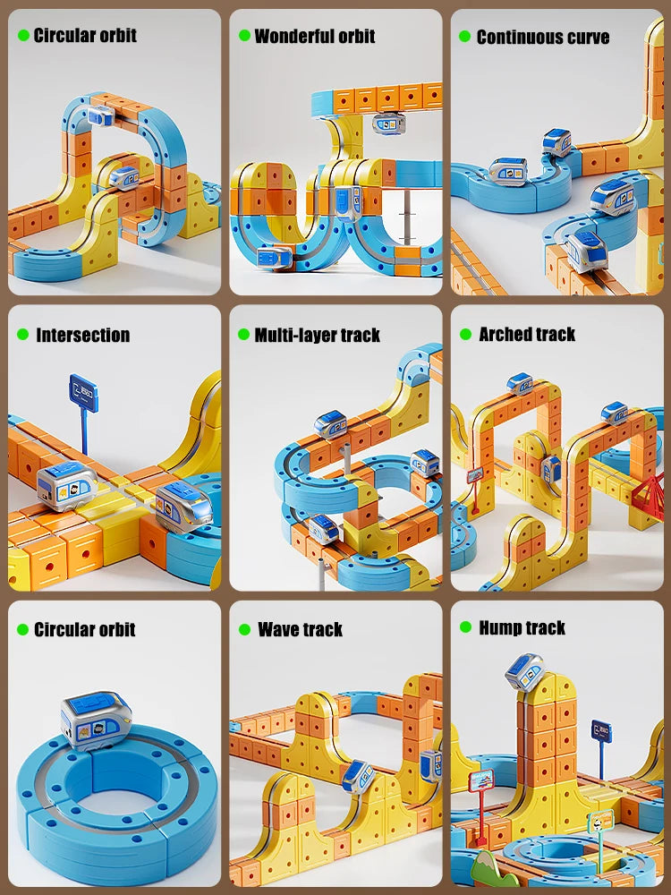 DIY Magnetic Train Toy – 1:64 Electric Track Vehicle for Kids