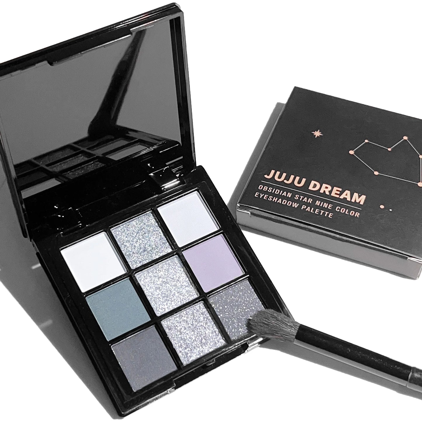 Black Light 9-Color Eyeshadow Palette – Smoky Dark & Cement Shades
