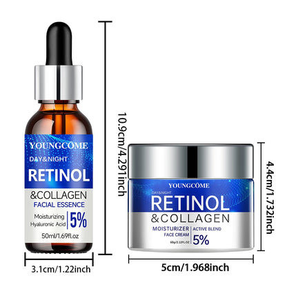 Retinol Cream & Serum Combo Set – Anti-Wrinkle, Skin Repair & Elasticity Booster