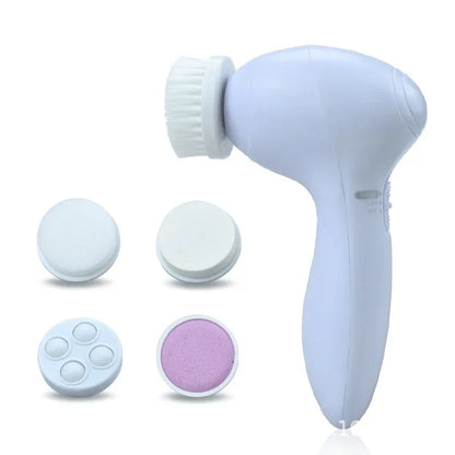 5-in-1 Electric Facial Cleansing Brush – Pore Cleaner & Massager