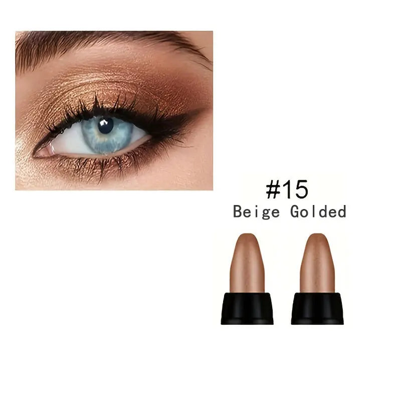 16-Color Pearlescent Eyeliner – Glitter Waterproof Long-Lasting Eye Makeup