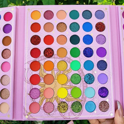 Boutique 96-Color Eyeshadow Palette – Shimmer, Matte & Neon Stage Colors