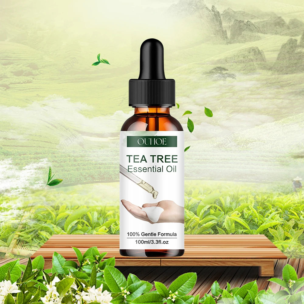 Tea Tree Essential Oil – Natural, Pure & Moisturizing Oil for Face, Body & Hair Care | Aromatherapy & Skin Repair