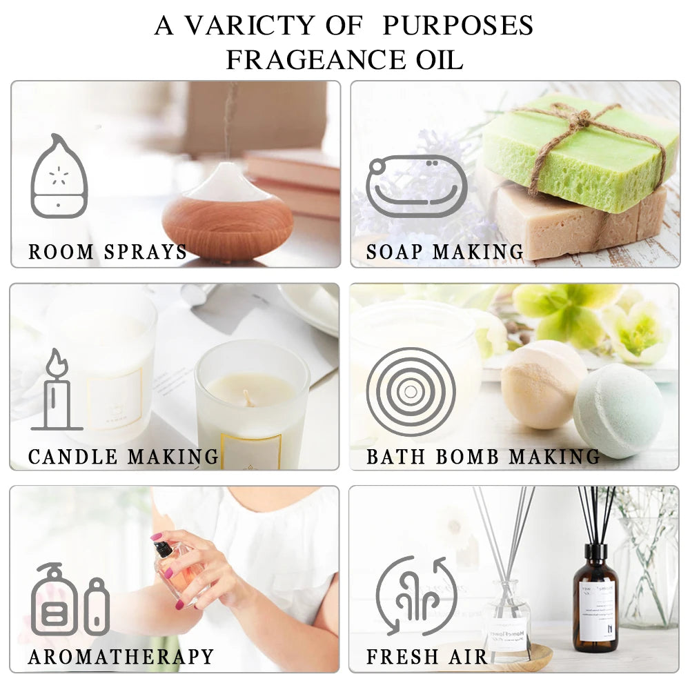 MAYJAM Essential Oils Set – Citronella, Jasmine, Eucalyptus, Sweet Orange & More