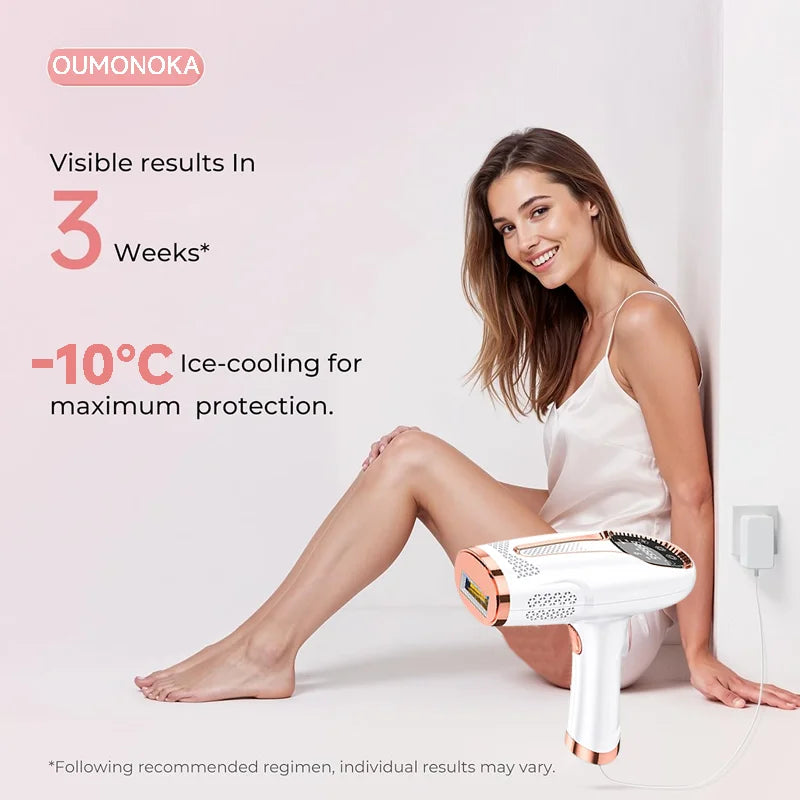 Permanent Laser Hair Removal Bikini Women's IPL Depilator & Men's Shaver
