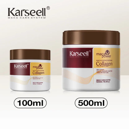 Karseell Collagen Hair Mask – Deep Repair Treatment for Dry & Damaged Hair (500ml/100ml)