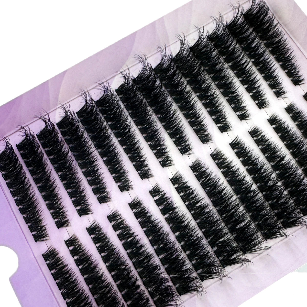 14-Row Fluffy Cat Eye Lash Clusters – Thick Volume Individual Extensions