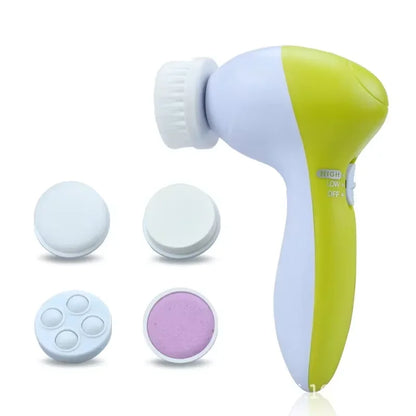 5-in-1 Electric Facial Cleansing Brush – Pore Cleaner & Massager
