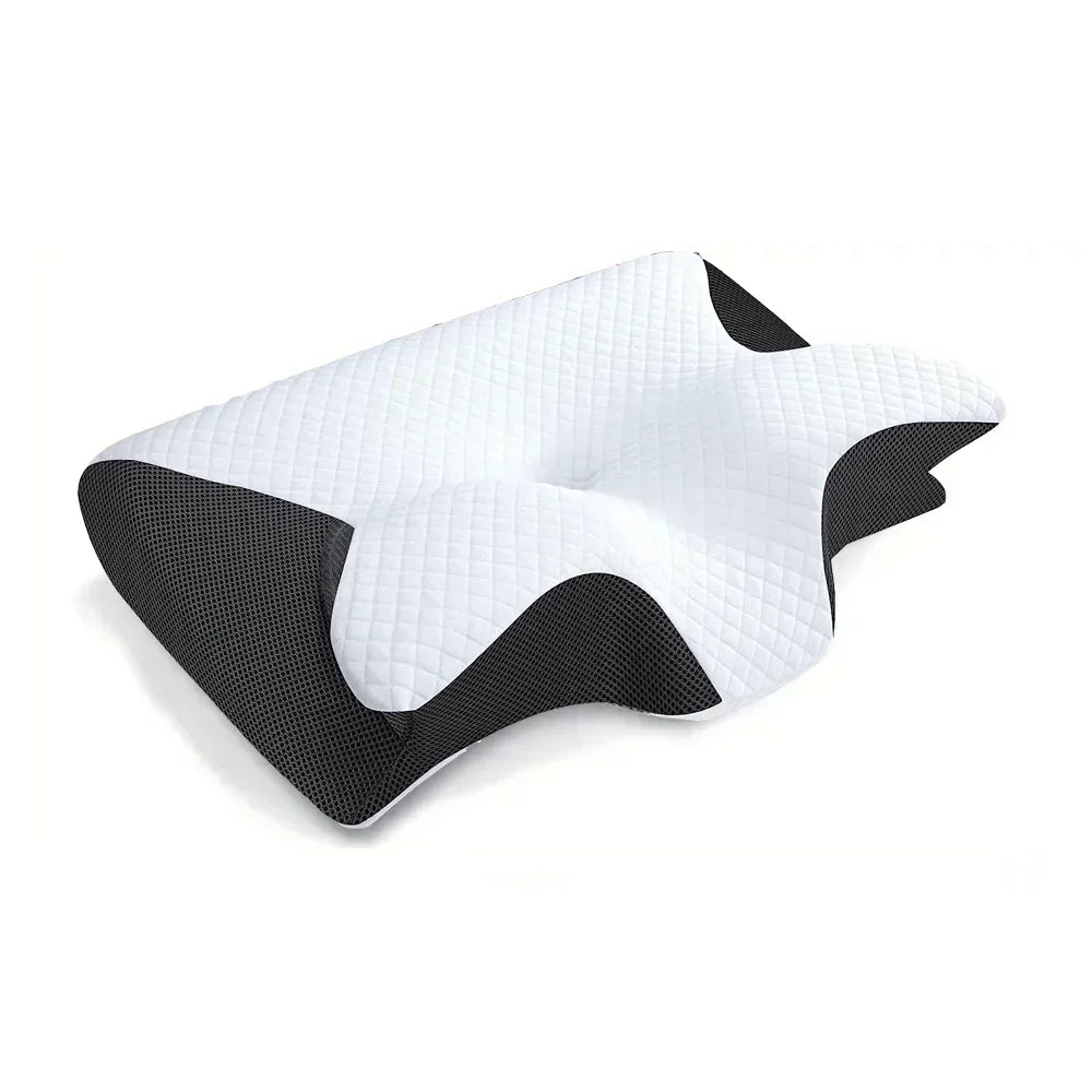 Butterfly Memory Foam Neck Pillow – Ergonomic 2-in-1 Contour Pillow