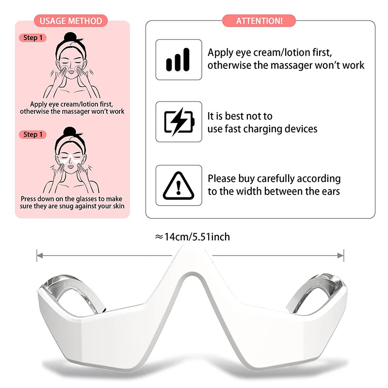 3D Red Light EMS Eye Massager Glasses