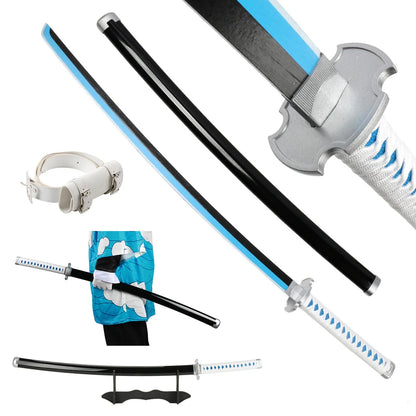 41 inch Demon Slayer Samurai Katana Sword With Belt And Holder Tanjiro Halloween Cosplay Props Decoration