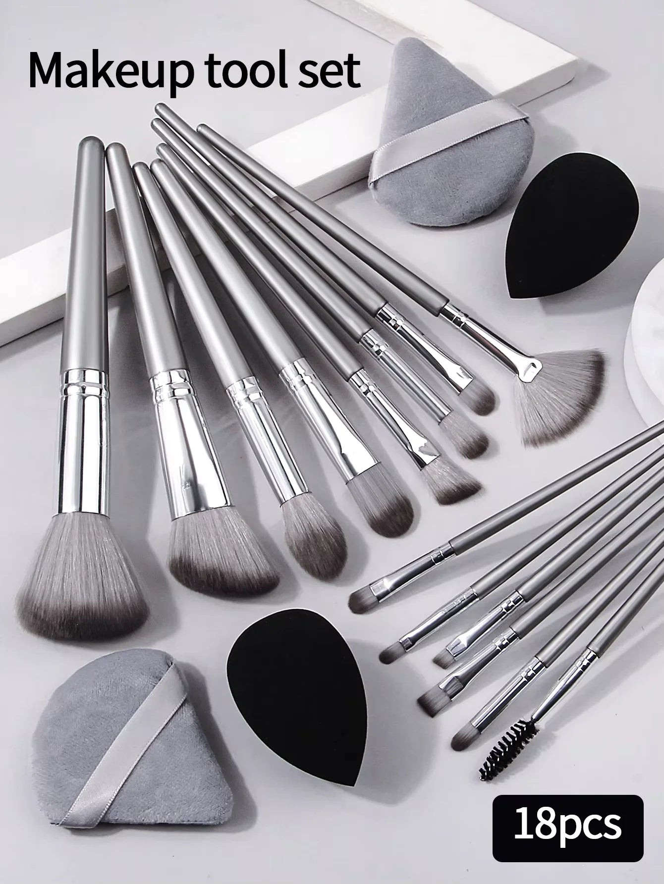Soft Fluffy Makeup Brush Set – Eyeshadow, Foundation & Blush