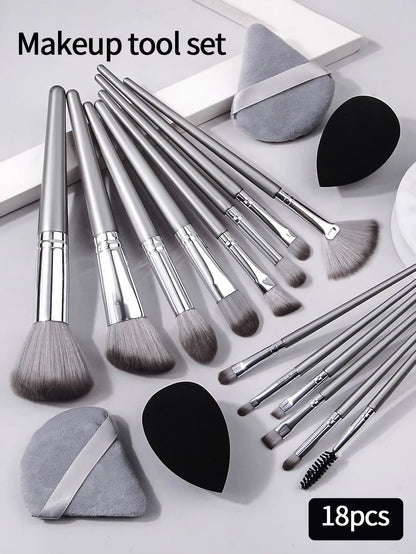 Soft Fluffy Makeup Brush Set – Eyeshadow, Foundation & Blush